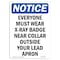 Signmission OSHA Sign, Everyone Must Wear X-Ray Badge, 5in X 3.5in Decal, 10PK, 3.5" W, 5" H, Portrait, PK10 OS-NS-D-35-V-12200-10PK - alternate 1